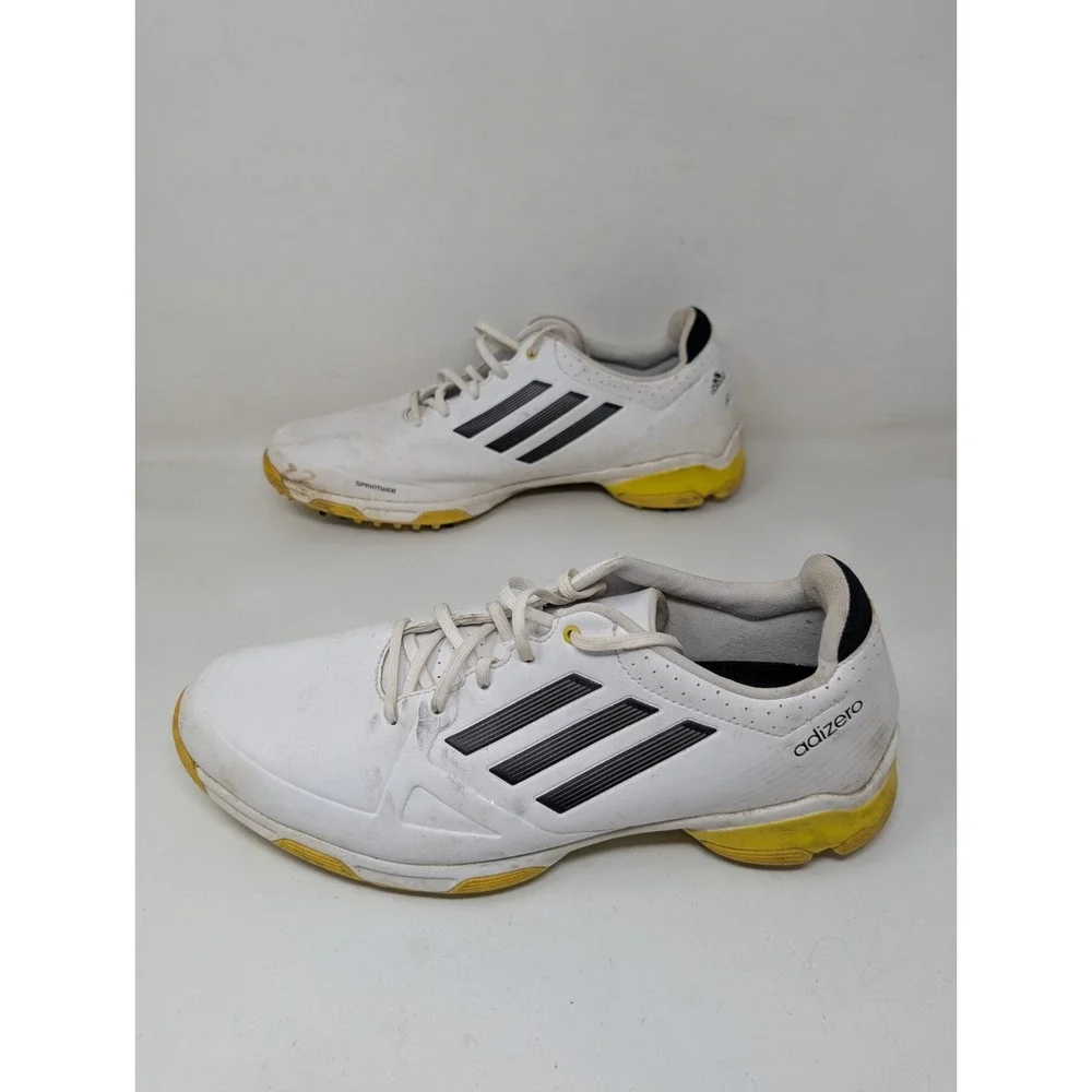 Adidas Adizero Tour‎ Sprint Web Golf Shoes Men's Size 11 White Yellow 674979 VTG